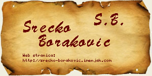 Srećko Boraković vizit kartica